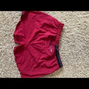 Men’s running shorts — size L with brief liner